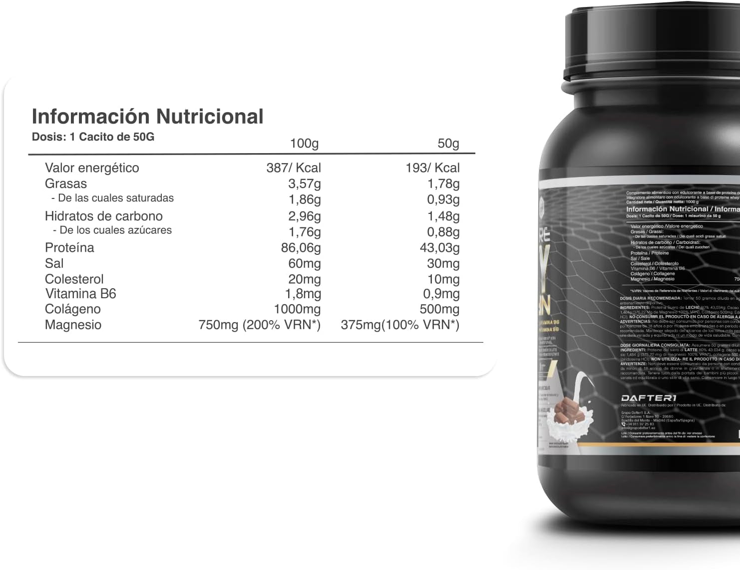 Healthy Fusion Whey Protein | Proteína Whey Pura Con Colágeno + Magnesio | Mejora Tus Entrenamientos | Protege Y Aumenta La Masa Muscular | 1000G De Proteína (Chocolate)