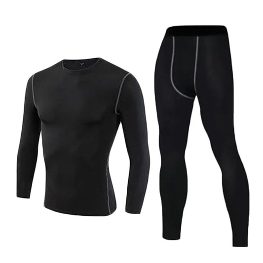 1Pcs Men'S Long-Sleeved Thermal Underwear Male Tight Fitting Fast Dry Elastic Fitness Suit Set Man Autumn Winter Sprots Wear