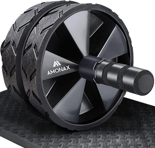 Amonax - Rodillo De Rueda Para Abdominales Con Alfombrilla Grande