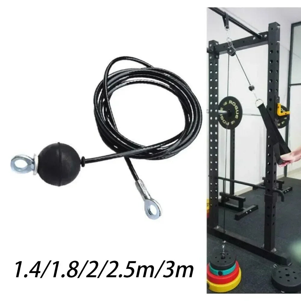 Interior Fitness Steel Wire Rope for Pulley 1.4M 1.8M 2M 2.5M Steel Wire Rope Kit DIY Weight Multi Gym Cable Fitness Pulley