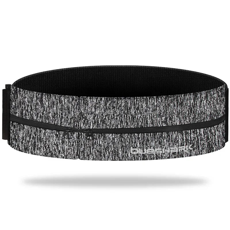Sports Waist Belt Dual Zipper Sweatproof Phone Pouch Stretchy Running Yoga Bag for Large Screen Phone Outdoor