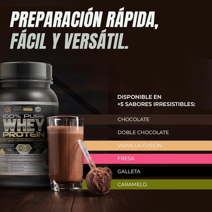 Healthy Fusion Whey Protein | Proteína Whey Pura Con Colágeno + Magnesio | Mejora Tus Entrenamientos | Protege Y Aumenta La Masa Muscular | 1000G De Proteína (Chocolate)